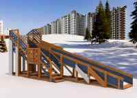 Зимняя горка "IgraGrad Snow Fox", скат 8 м мод.3