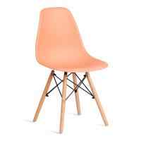 Стул CINDY (EAMES) (mod. 1801) дерево бук/металл/сиденье пластик, 45x51x82 см, Orange (Оранжевый)