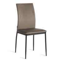 Стул CAPRI (mod. BC565-DC) металл, флок, 43 х 53 х 92 см, Dark grey (темно-серый) HLR24 / черный