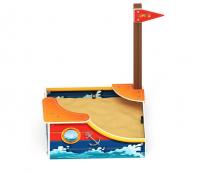 Песочница средняя Кораблик (Морской стиль) - ИО 5.03.01-01