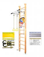 Шведская стенка Kampfer Helena Ceiling Basketball Shield (№1 Натуральный Высота 3 м белый антик турник)