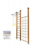 Шведская стенка Kampfer Winner Ceiling (№2 Ореховый Высота 3 м белый антик турник)