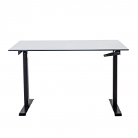 Стол регулируемый механический LuxAlto LA-H33-M1 черный/белый HPL 120*80*1,2