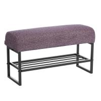 Банкетка-обувница Charli Lux/Чарли Люкс велюр/букле, VT shape wood rose