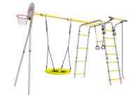 Дачный комплекс "Акробат 2" + ГНЕЗДО качели Romana R 103.19.05 (серый/жёлтый)