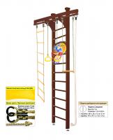 Шведская стенка Kampfer Wooden Ladder Ceiling Basketball Shield (№5 Шоколадный Высота 3 м)