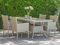 Комплект плетеной мебели AM-196/T196 Beige 4Pcs (4+1)