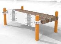 Скамья для испытания наклон вперед из положения стоя с прямыми ногами на гимнастической скамье