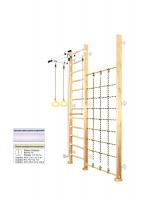 Шведская стенка Kampfer Winner Wall (№0 Без покрытия Высота 3 м белый турник)