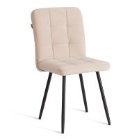Стул обеденный Medeo  (2 шт. в упаковке) LT, велюр, бежевый/черный, 7, 45х56х89 см