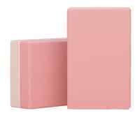 Блок для йоги и фитнеса UNIX Fit (200 г) 23 х 15 х 7 см, 1 шт, розовый (2 оттенка)