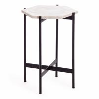 Столик кофейный Secret De Maison FENDY ( mod. 11980 ) алюминиевый сплав/мрамор, 38*38*53 см, античная медь