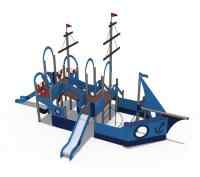 Игровой комплекс (в виде двойного парусника и с горками Н-1200,1500) ДИО 10117