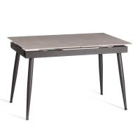 Стол обеденный Balmoral/Балморал столешница керамика (матовая) /опоры металл, серый/чёрный, (120+40)x80x75(+1) см