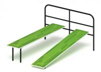 Скамья для пресса двойная (зеленый) - СО 2.40.04-02