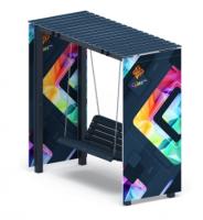 Пергола с качелями (СКИФ) - МФ 78.06.01-01.И1 /без поликарбоната/