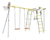 Дачный комплекс "Акробат 2" + ФАНЕРНЫЕ качели Romana R 103.19.05 (серый/жёлтый)