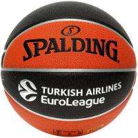 Мяч баскетбольный SPALDING TF-500 Excel Euroleague р.7, 77101z, композит, коричнево-черный