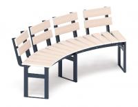 Модульная скамья радиальная (беленый дуб) МФ 42.01.18-01