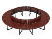 МФ 05-048 Скамья круглая со спинкой