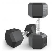 Гантель гексагональная UNIX Fit обрезиненная 15 кг, 2 шт.