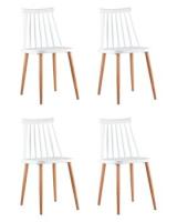 Стул Морган пластиковый белый 4 шт.