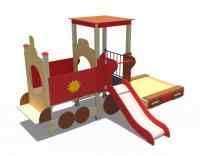 Песочный дворик Паровозик с горкой Н-750 ИО 03171
