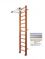 Шведская стенка Kampfer Swedish Wall (№4 Вишневый Высота 3 м белый антик турник)