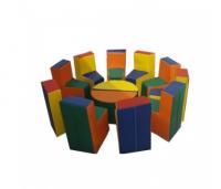 Комплект мягкой игровой мебели Радуга
