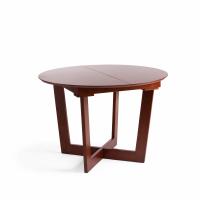 Стол круглый раскладной BORNEO (Борнео) основание бук, столешница мдф, 110x75x110+40см, Коричневый