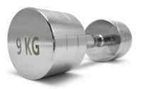 Гантель UNIX Fit PRO круглая хромированная 9 кг