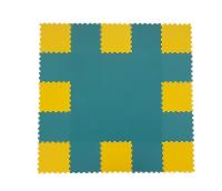 Коврик конструктор для игр и ползания, 25 клеток 260 мм, салатово-желтый