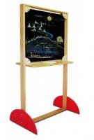 Двухсторонняя ширма "Меловая доска и магнитно-маркерная доска"