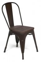 Стул VIP Loft Chair (mod. 011) металл/сиденье: дерево береза, 36*36*85см, коричневый/brown