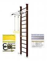 Шведская стенка Kampfer Helena Ceiling (№5 Шоколадный Высота 3 м белый антик турник)