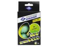 Мячики для н/тенниса DONIC GLOW IN THE DARK 40+, 6 шт, (зеленые)