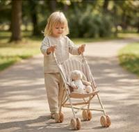 Коляска - трость UNIX Kids Cane Doll / для кукол бежевый