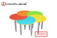 Детский модульный стол «AVKompleks Капля» 5-ти секционный на регулируемых ножках