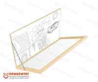 Настенный модуль с откидной рамой «Многоразовая раскраска» (150x75)