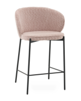 Стул полубарный Тисдейл букле розово-персиковый
