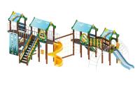 Детский игровой комплекс «Теремок» H=750, 1200, 2000 ДИК 34-004