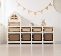 Стеллаж для игрушек UNIX Kids бежевый (9 ящиков)