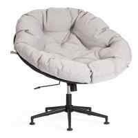 Кресло CLOUDE рогожка/металл, 97х98х90-96см, серо-бежевый, 3M 16/2