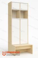 Шкаф-раздевалка 2-х местная закрытая из серии Медовая