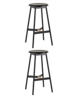 Стул полубарный Knobb черный 2 шт.