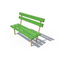 Скамья Лужайка со спинкой ДХО 06250