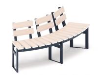 Модульная скамья радиальная (беленый дуб) МФ 42.01.19-01