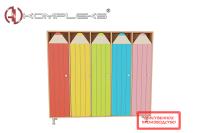 Шкаф для детской одежды 5-ти секционный «AVKompleks Карандаш»