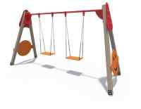 Качели деревянные Смайлик (сиденье без спинки) ИО 01161