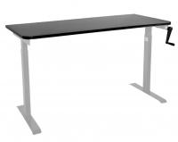 Стол с регулировкой высоты механический LuxAlto LA-T33-M1 серый/черный ЛДСП 120*70*2.5
